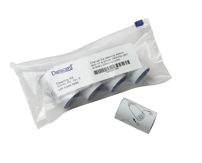 Datacard Cleaning Kit, (5) Adhesive Sleeves