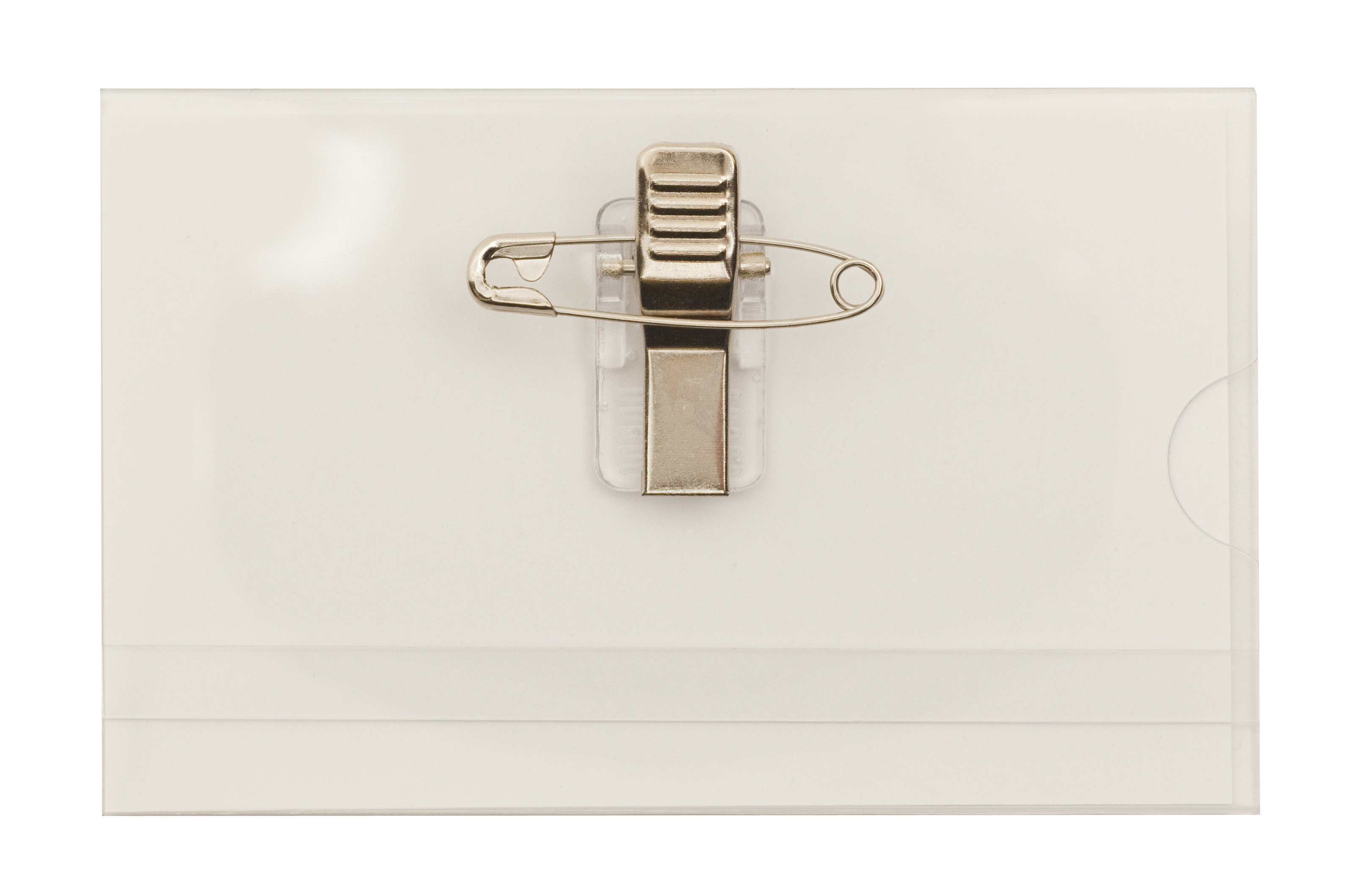 Badgehouder horizontaal met speld/clip