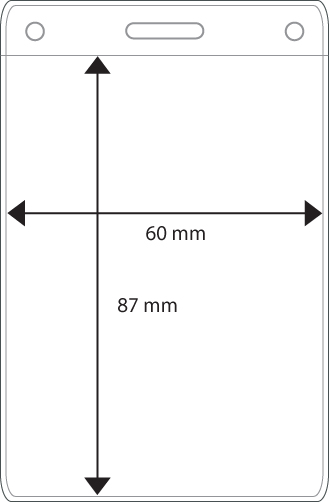 Badgehouder verticaal (vinyl)