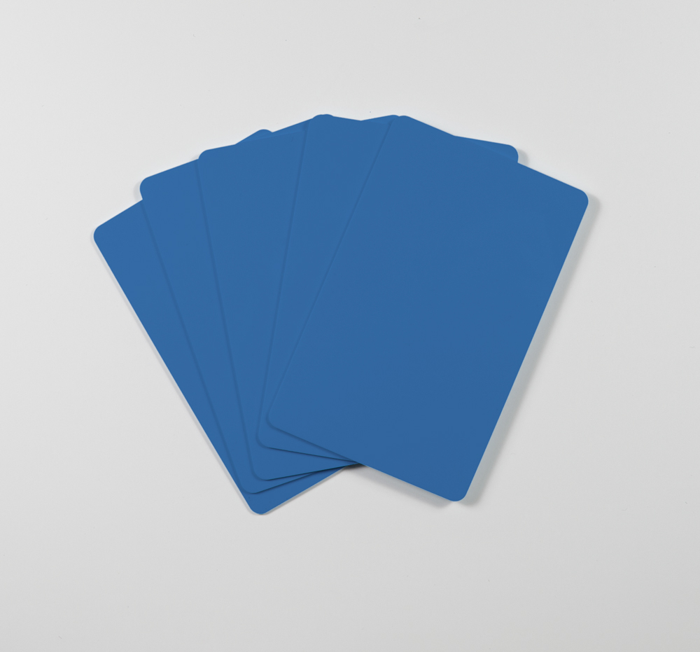 Blanco plastickaarten (blauw)