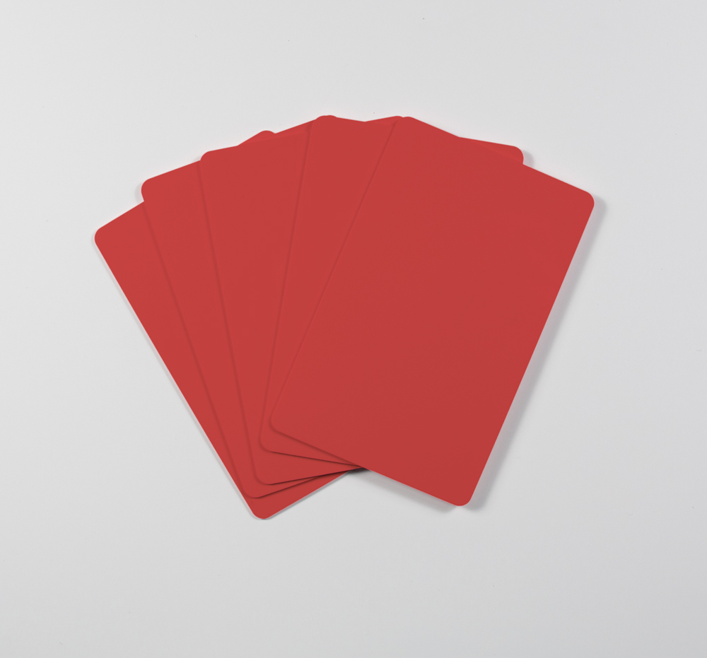 Blanco plastickaarten (rood)