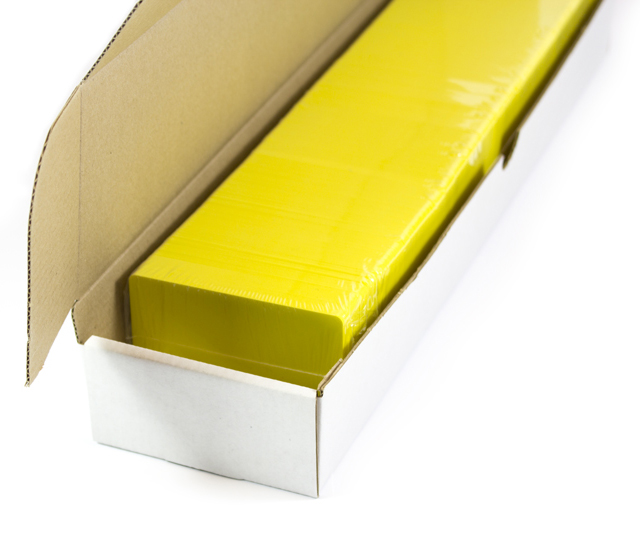 Blanco plastickaarten (geel)