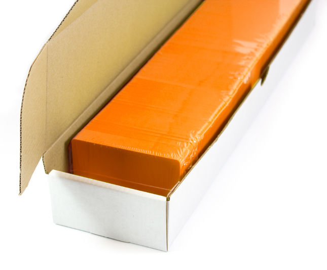 Blanco plastickaarten (oranje)