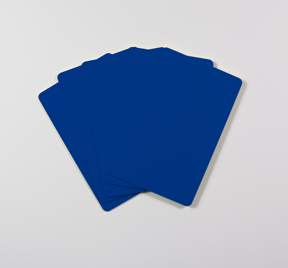 Blanco plastickaarten (donker blauw)